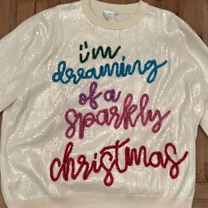 Large Queen of Sparkle Sequin Christmas Sweater